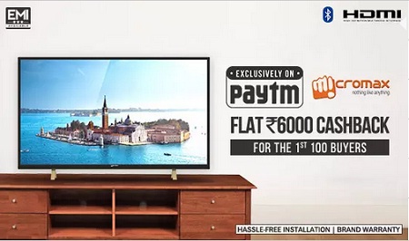 India Desire : Paytm Exclusive Launch: Buy Micromax 43B6000MHD 43 Inch LED TV At Rs. 25299 Only From Paytm